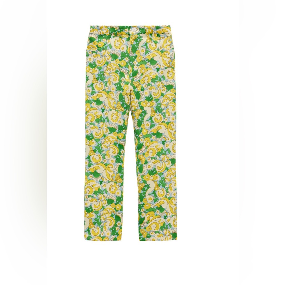 Zara Green and Yellow Floral Bottoms - NEW